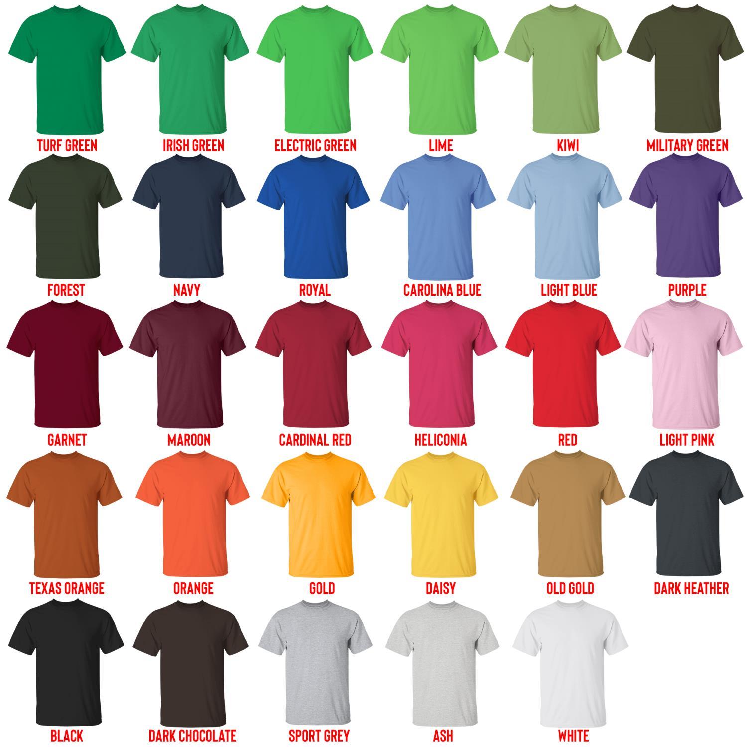 t shirt color chart - One-Punch Man Au Store