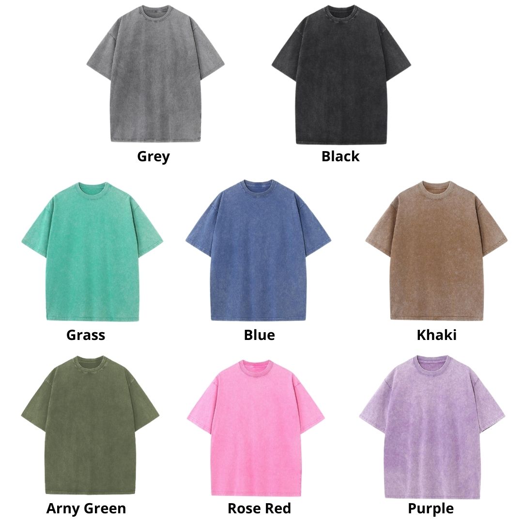 Mineral Wash T Shirt Color - One-Punch Man AU Store
