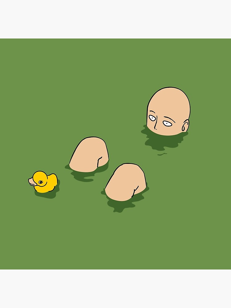Saitama Bath Time Hero Ducky Throw Pillow - Image 2
