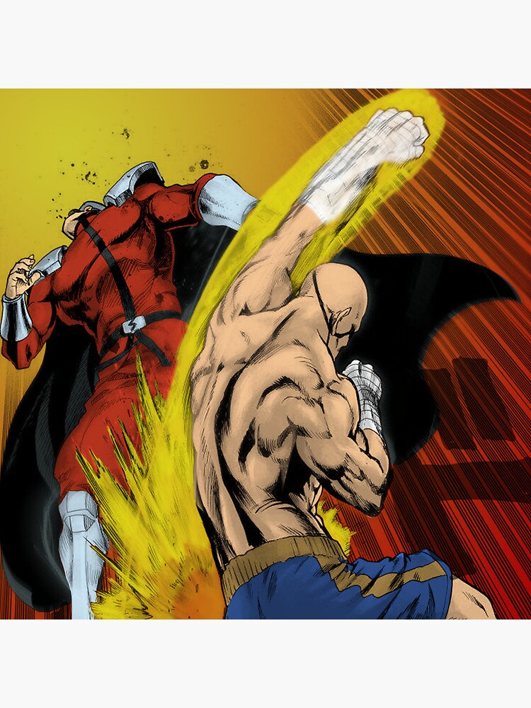 Saitama Vs Monster Battle Throw Pillow - Image 2