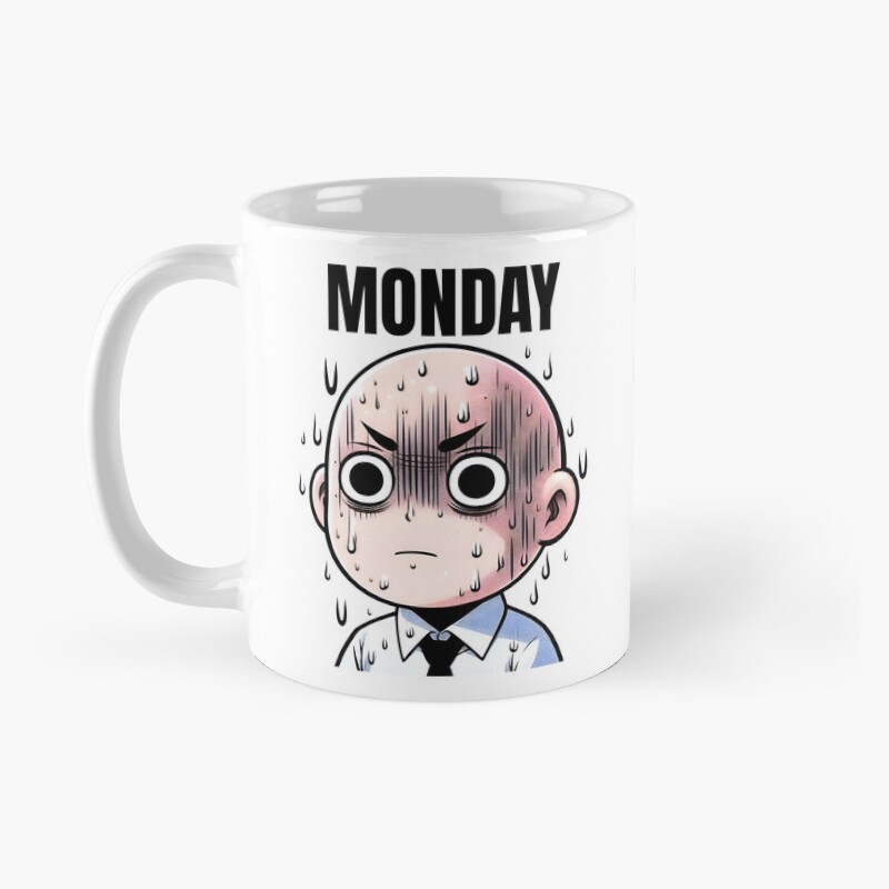 Saitama Monday Blues Mood Mug - Image 2