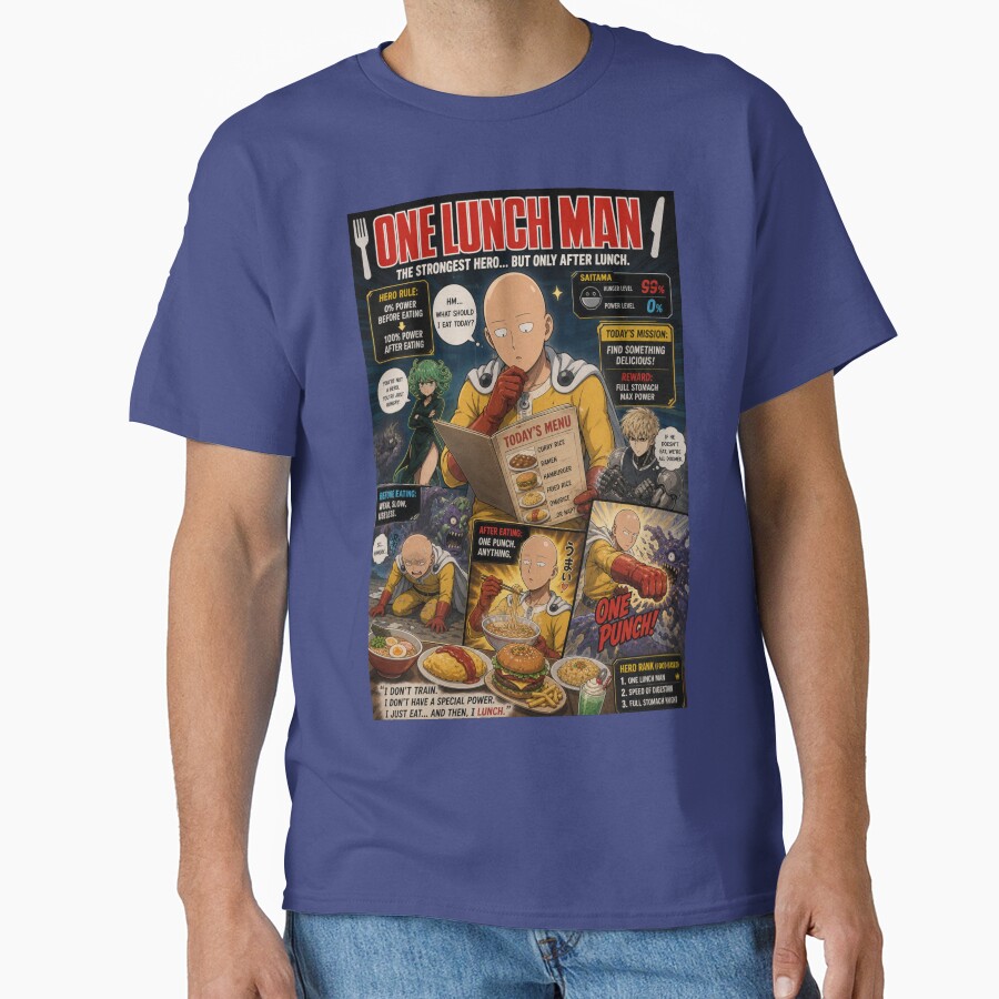 One Punch Man Parody Lunch T-shirt - Image 4