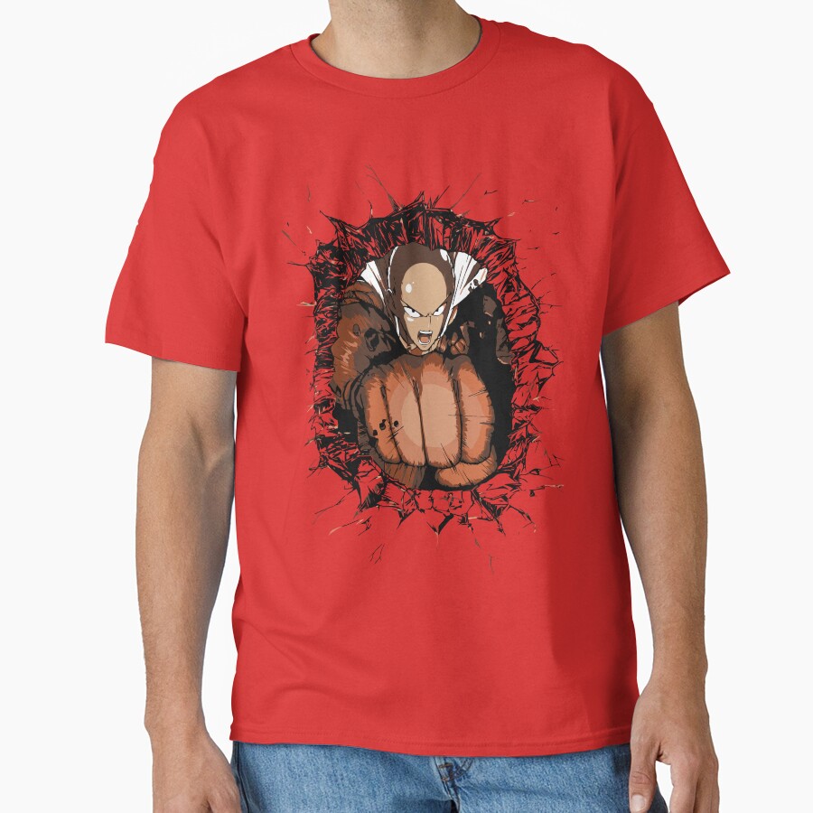 Saitama Serious Punch Impact T-shirt - Image 5