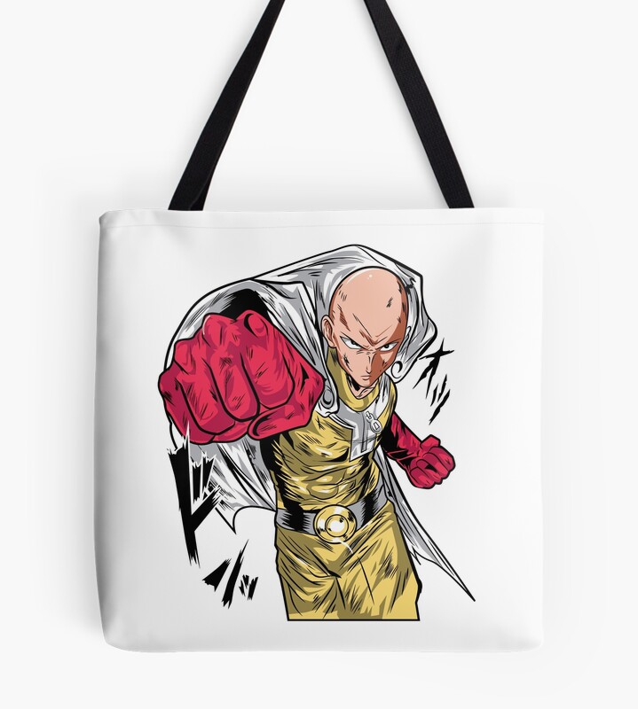 Saitama Infinite Serious Punch Tote Bag