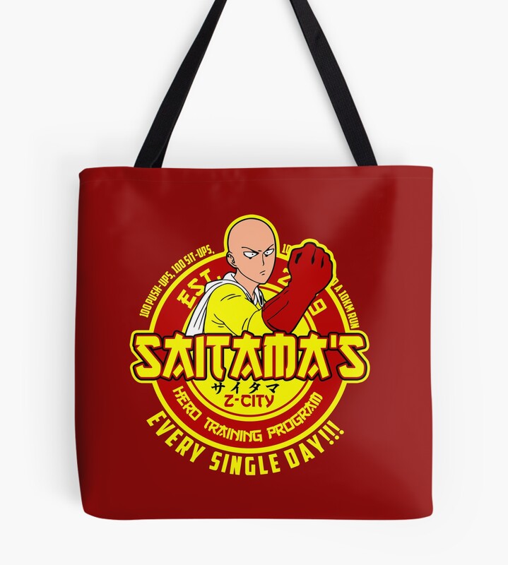 Saitama Hero Training Routine Tote Bag