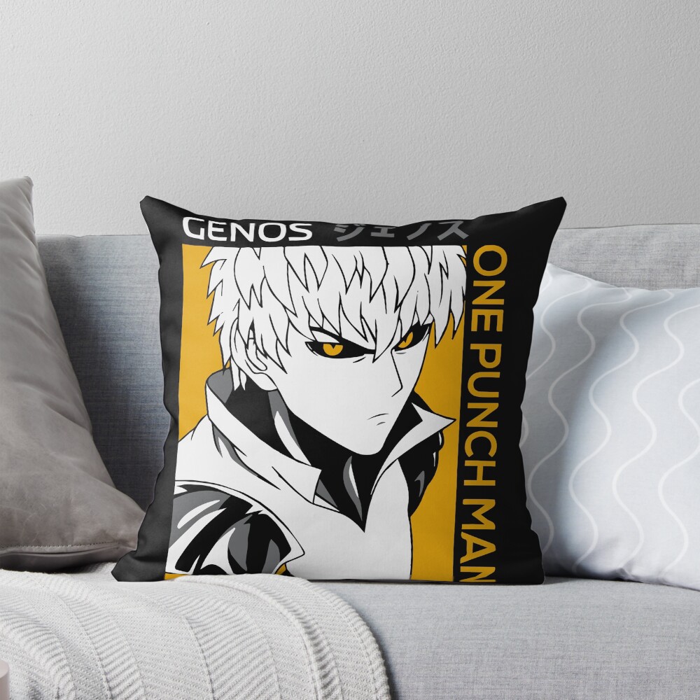 Genos Demon Cyborg Core Throw Pillow