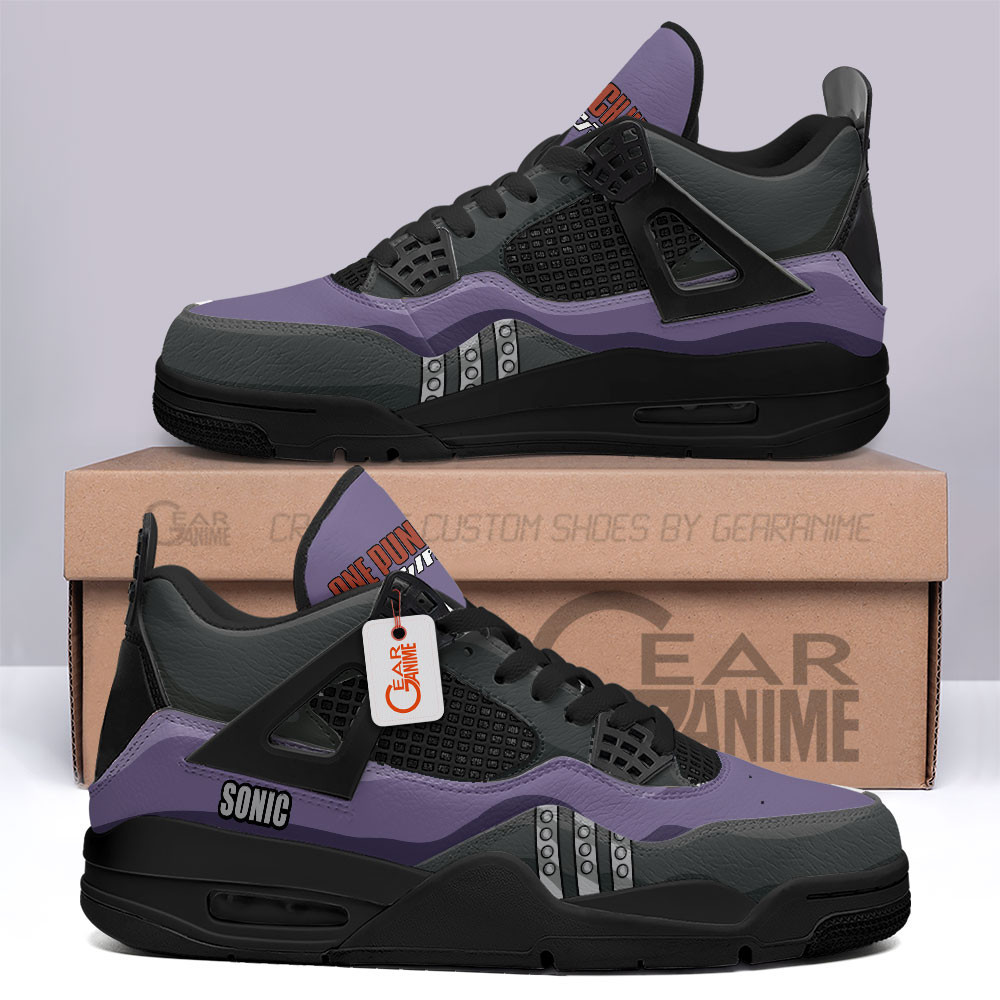 Speed-o'-Sound Sonic Personalized Retro 4 Sneakers