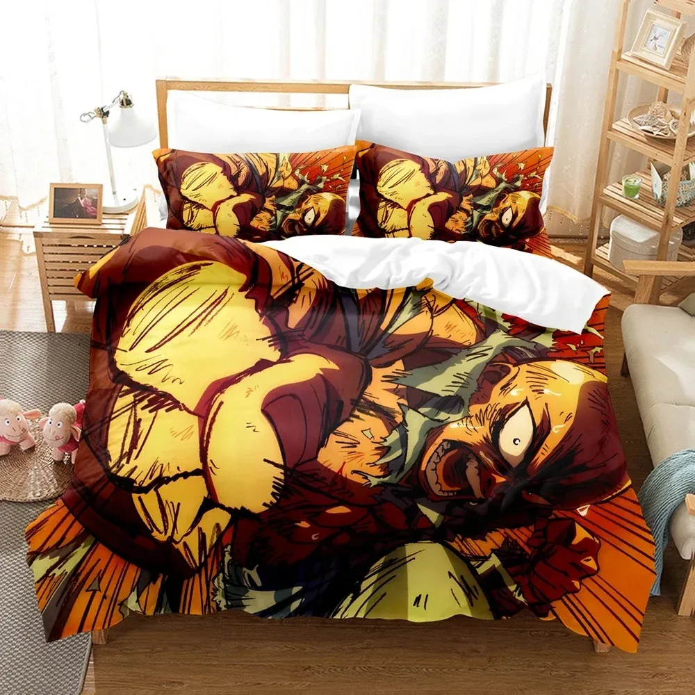 Saitama Angry Anime One-Punch Man Bedding Set