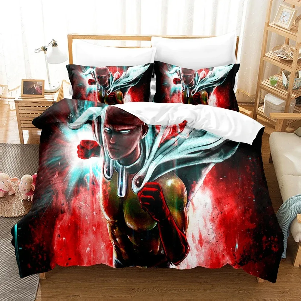 Saitama Angry Anime One-Punch Man Bedding Set
