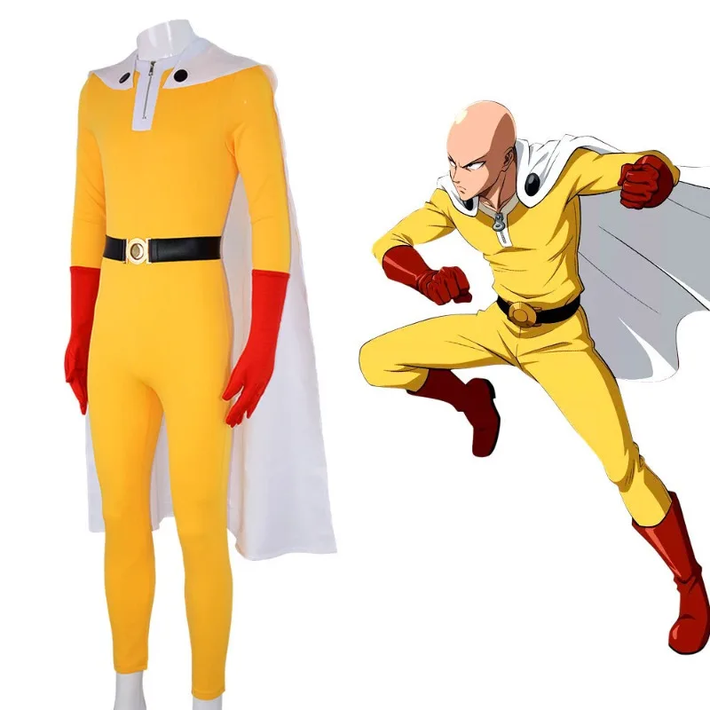 One Punch Man Saitama Cosplay Costume Full Set - Image 3